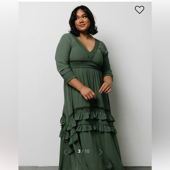 Baltic Born Dresses & Skirts - Baltic Born Pippa Ruffle dress in size XXXL. Color is Dusty Green.